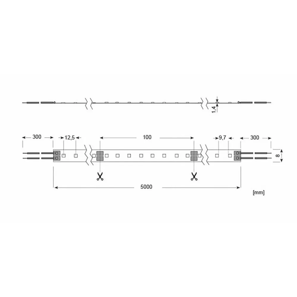 Essence 1500 LED-strip, 5 m, 60W, 2.700K^Radium Clearance