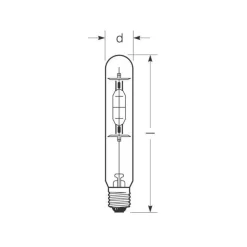 Radium Halogen-metaldamppære E40 360W HRI-T B klar