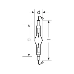 Halogen-metaldamppære K12s 1000W HRI-TS D/S/PRO^Radium Outlet