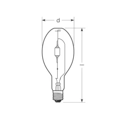 Halogen-metaldamppære E40 444 W HRI-E NSC/S/F^Radium Online