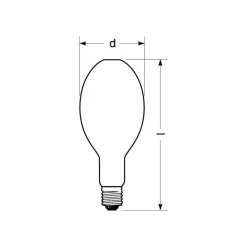 Halogen-metaldamppære E40 430 W HRI-E NSC/S/F Ra92^Radium Outlet