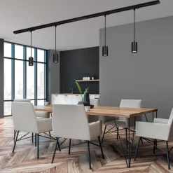 Briloner Skinnesystem>RAIL 230 V skinnesystem, sort, 4 ophæng, længde 1,5 m