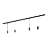 RAIL 230 V skinnesystem, sort, 4 LED-pendler, længde 1,5 m^Briloner Best