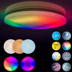 Näve Rainbow LED-loftlampe, dæmpbar, RGBW, natlys