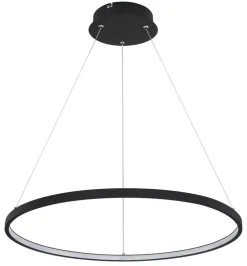 Globo Ralph LED-hængelampe, 1 lyskilde, sort, Ø 60cm