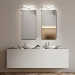 Fabas Luce Rapallo LED-væglampe, krom, IP44, 40 cm