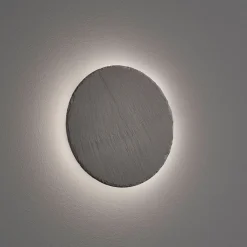 Trio Lighting Gang|Væglamper>Raven LED-væglampe af skifer, rund