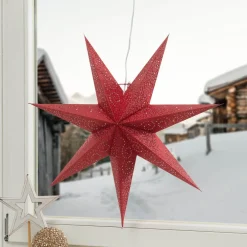 STAR TRADING Rød papirstjerne "Antique"