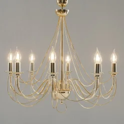 Domiluce Retro - guldskinnende lysekrone