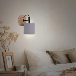 Rhon væglampe, tekstilskærm^Briloner Discount