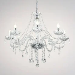 EGLO Lysekroner>Rigt udsmykket lysekrone Basilano