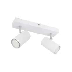 Globo Robby loftspot, hvid, længde 26 cm, 2-lys, metal