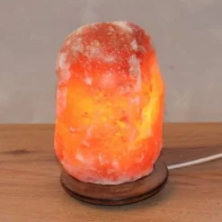 Wagner Life Bordlamper>Rock saltlampe med sokkel, 1,5-2 kg, ravgul