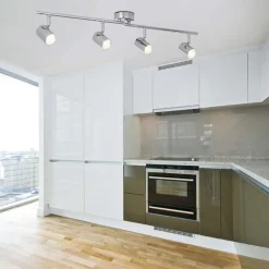 Searchlight Loftlamper|Spotlights>Rollo LED-loftspot, 4 lyskilder, krom