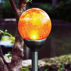 STAR TRADING Roma solcelle-jordspydslampe ravfarvet LED