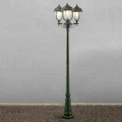 Romantisk kandelaber Parma, m. 3 lyskilder, i grøn^Konstsmide