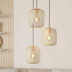 EGLO Romazzina hængelampe, Ø 46 cm, sandfarvet, 3 lyskilder, stål