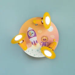 Børn Elobra Loftlamper>Rondell Escape loftslampe, orange, tre pærer