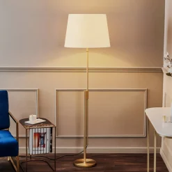 Rothfels Gulvlamper>Phelandis gulvlampe, dæmper, messing