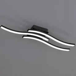 Route LED-loftlampe i sort, 3 lyskilder^Reality Leuchten