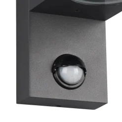 Roya udendørs væglampe, 2 lk, sensor rund antracit^Trio Lighting