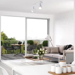 Run loftslampe, drejelig, 2-lys, hvid^Briloner Hot