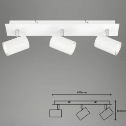 Briloner Run loftslampe, drejelig, 3-lys, hvid