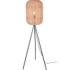 Trio Lighting Runa gulvlampe med sisalskærm