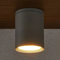 Lucande Terrassebelysning|Udendørs Loftlamper>Rund loftlampe Mianna i sølvgrå