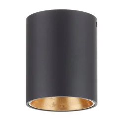 Rund Polasso LED-loftlampe, sort-guld^EGLO Outlet