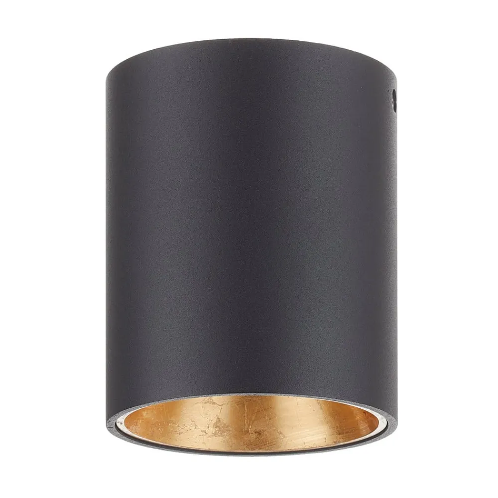 Rund Polasso LED-loftlampe, sort-guld^EGLO Outlet