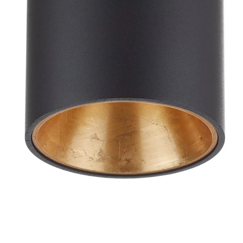 Rund Polasso LED-loftlampe, sort-guld^EGLO Outlet