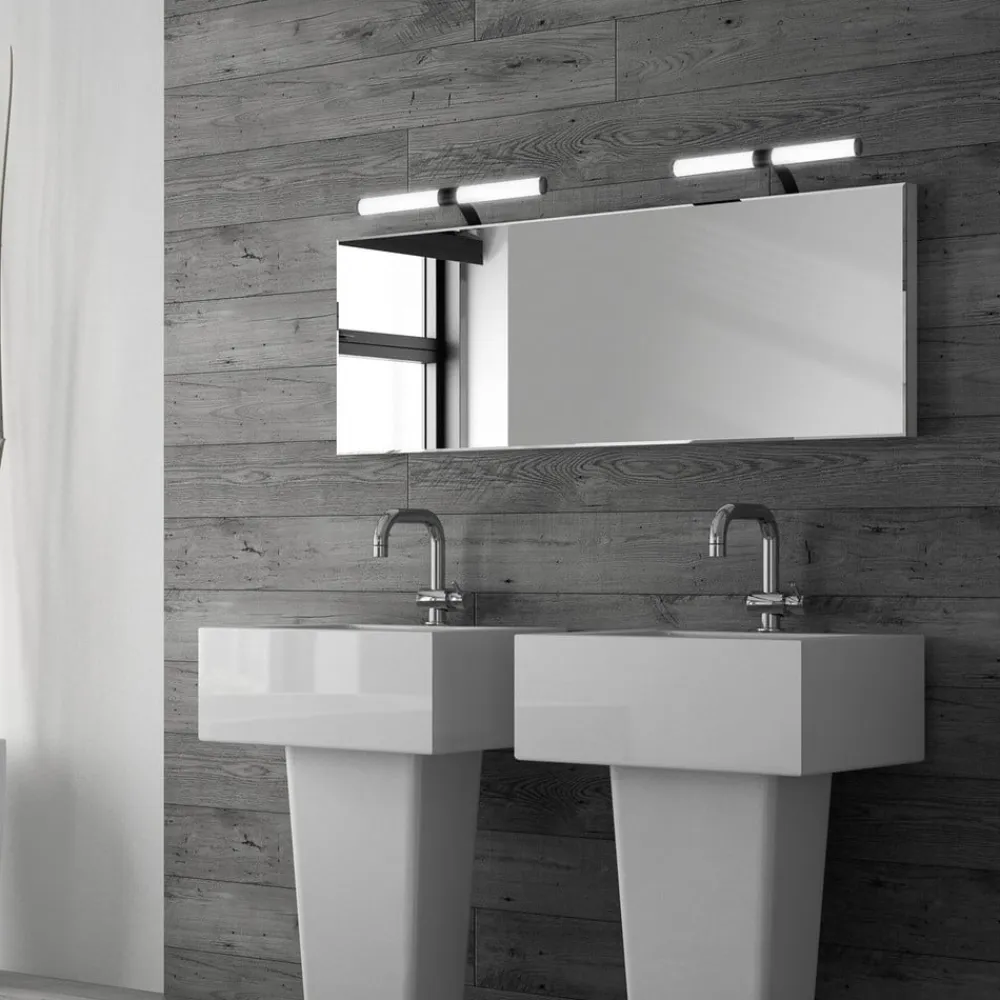 Briloner Væg- Og Spejllamper>Runt LED-væglampe IP44 arm 4.000 K sort