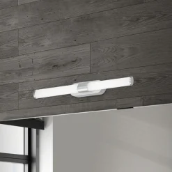 Runt LED-væglampe IP44 direkte 4.000 K mat krom^Briloner Hot