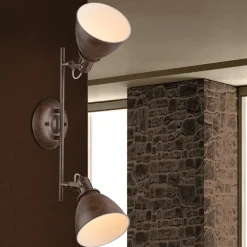 Globo Rustbrun loftspot Giorgio, 2 lyskilder