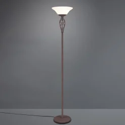 Rustica gulvlampe med fodkontakt, rust^Trio Lighting Outlet