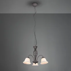 Trio Lighting Rustica hængelampe, rustfarvet, 3 lyskilder