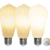 Rustik E27 ST64 LED-pære 6,5W 3-tr.-dæmpning, opal^STAR TRADING Clearance