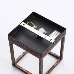 Lindby Rustik loftlampe Emin med metalramme