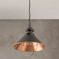 Rustik pendellampe Shanta, en lyskilde^ORION Hot