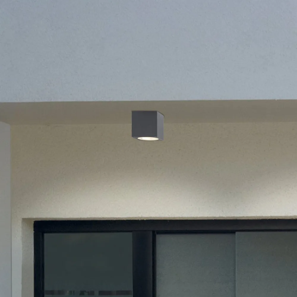 HB 111 LED udendørs loftlampe, kantet, 830 19°^RZB Online