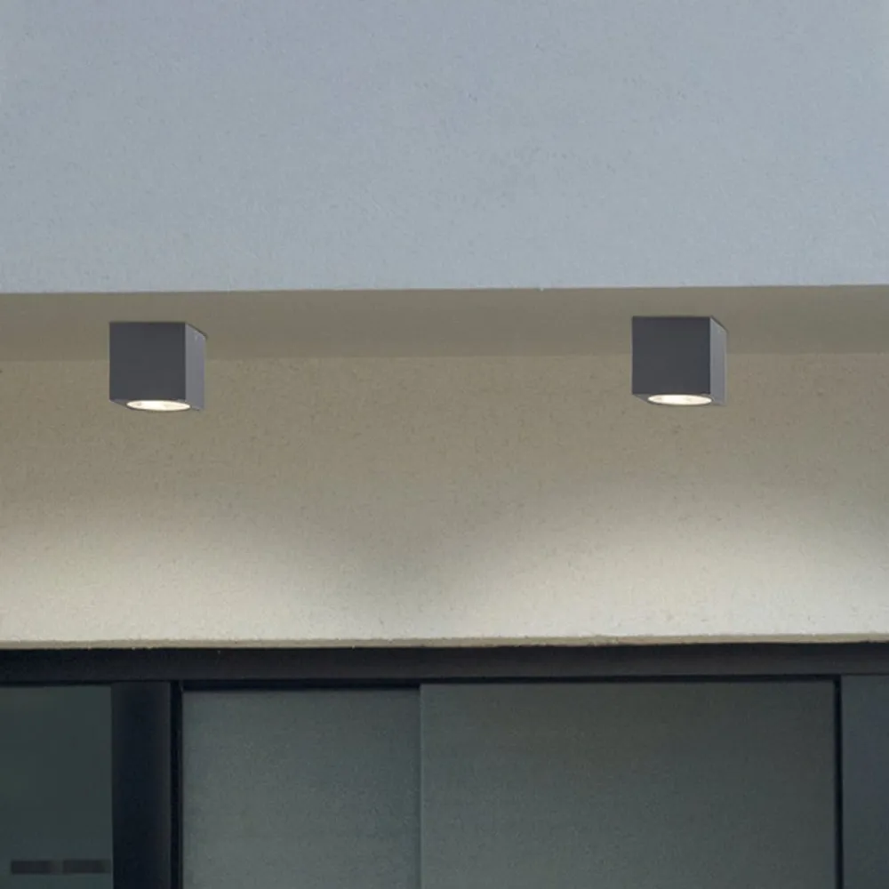 HB 111 LED udendørs loftlampe, kantet, 830 19°^RZB Online