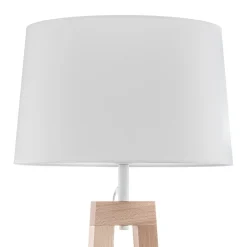 Sacha LS gulvlampe af træ og stof, hvid^Aluminor Outlet