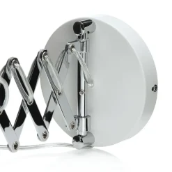 Reality Leuchten Sakse-væglampe, hvid, metal, stik, harmonika