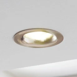 EGLO Indbygningsspots>Saliceto LED-spot rund, stiv 2.700 K nikkel