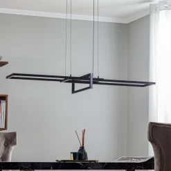 Salinas LED-hængelampe, 3.000 K, mat sort^Trio Lighting Outlet