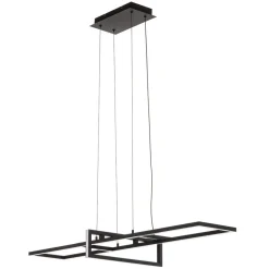 Salinas LED-hængelampe, 3.000 K, mat sort^Trio Lighting Outlet