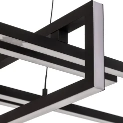 Salinas LED-hængelampe, 3.000 K, mat sort^Trio Lighting Outlet