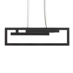 Salinas LED-hængelampe, 3.000 K, mat sort^Trio Lighting Outlet