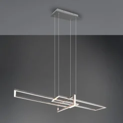 Trio Lighting Pendellamper>Salinas LED-hængelampe, 3.000 K, mat nikkel